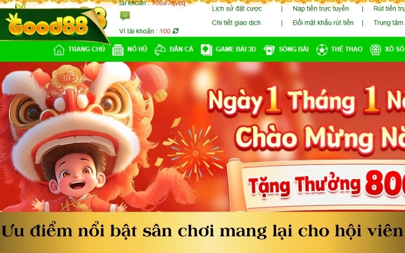 Ưu điểm nổi bật sân chơi mang lại cho hội viên